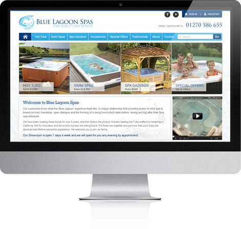 Blue Lagoon Spas Web Design