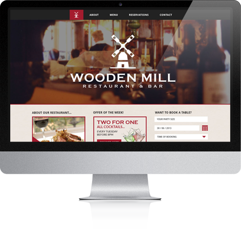Wooden Mill Restaurant Web Design